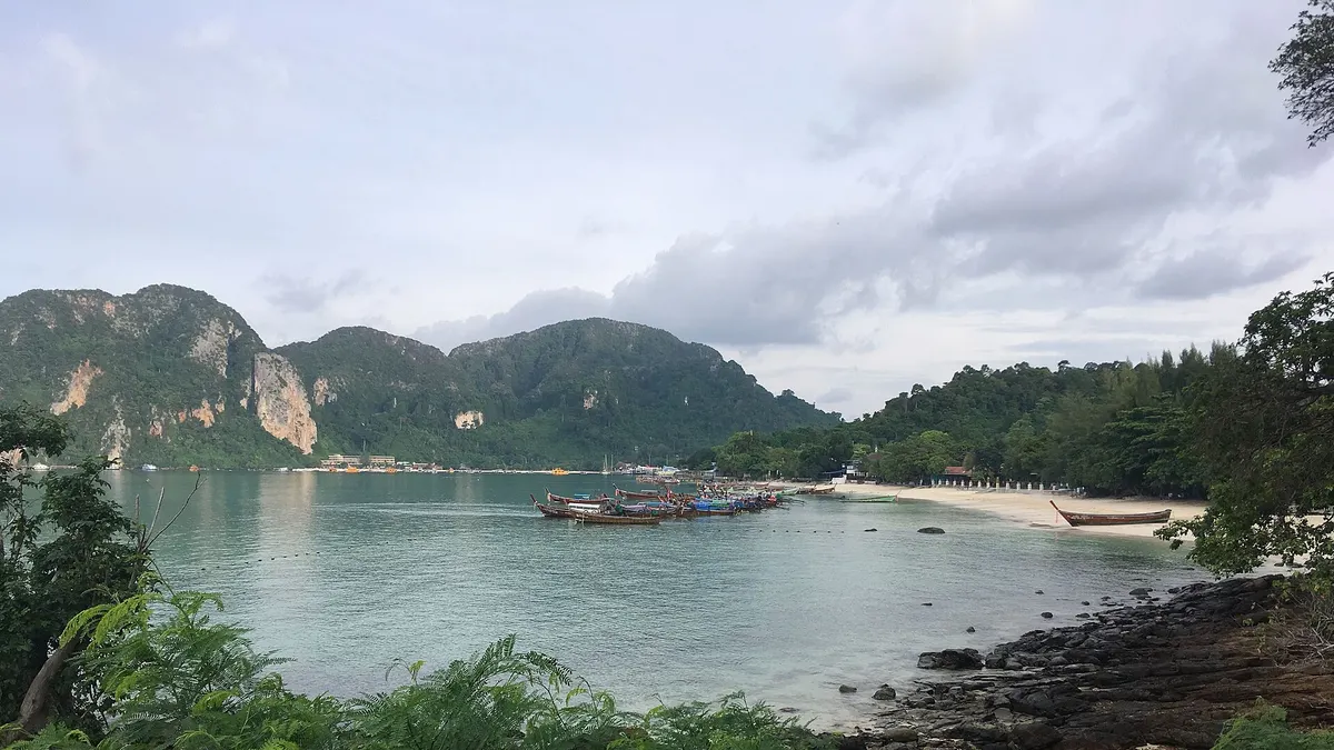 Ton Sai Bay on Koh Phi Phi Don, where ferries from Krabi arrive