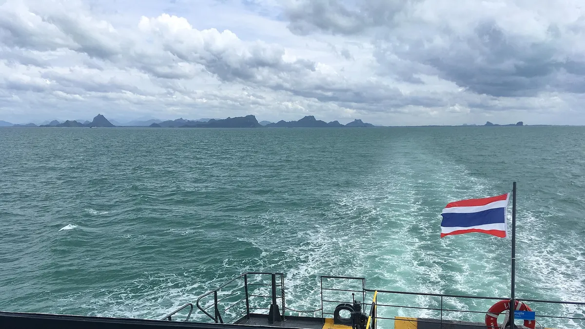 View from the boat on the crossing to Koh Samui